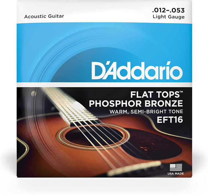 D'addario EFT16 Flat Tops Phosphor Bronze Light .012-.053
