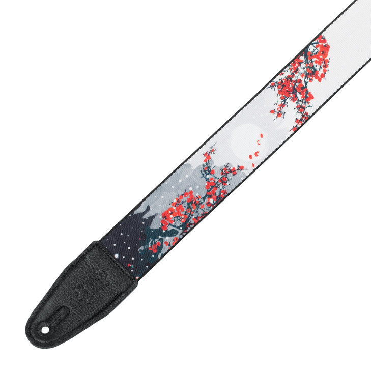 Levy's Polyester Guitar Strap - Cherry Blossoms & Snow