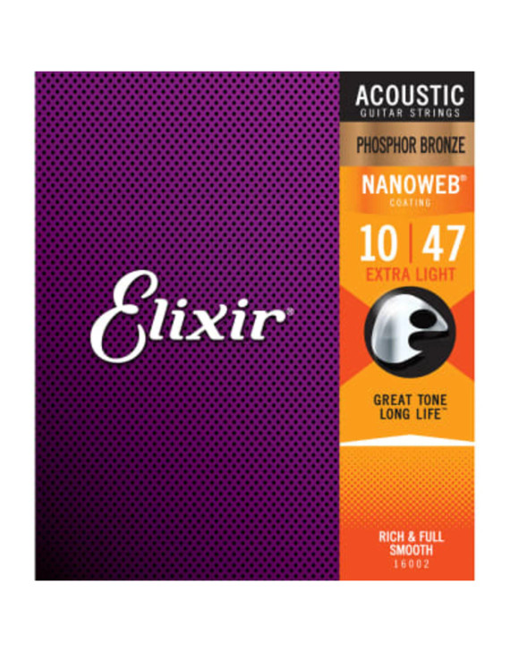 Elixir Phosphor Bronze Nanoweb Extra Light .010-.047