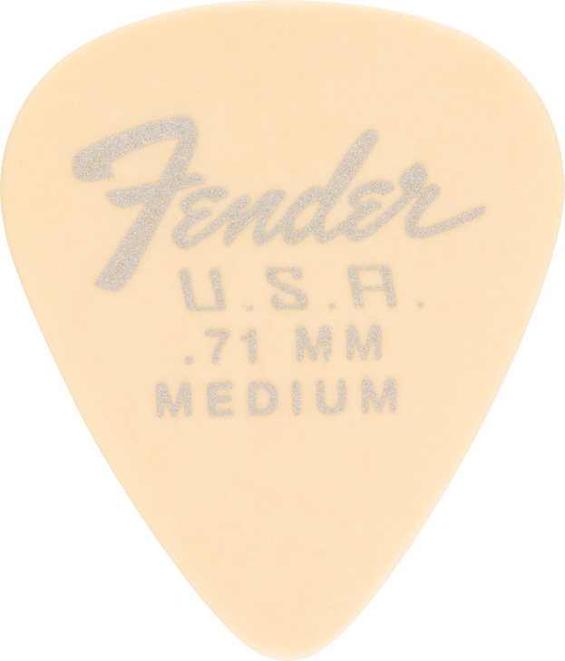 Fender - Dura-Tone 351 Shape, .71, Olympic White, 12-Pack Guitar Picks