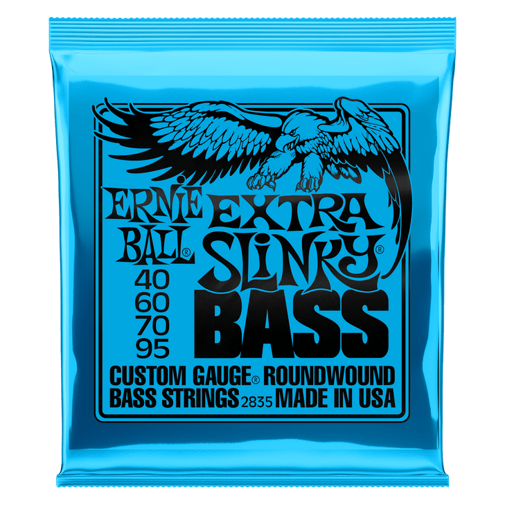Ernie Ball Extra Slinky Nickel Wound Electric Bass Strings 40-95 Gauge