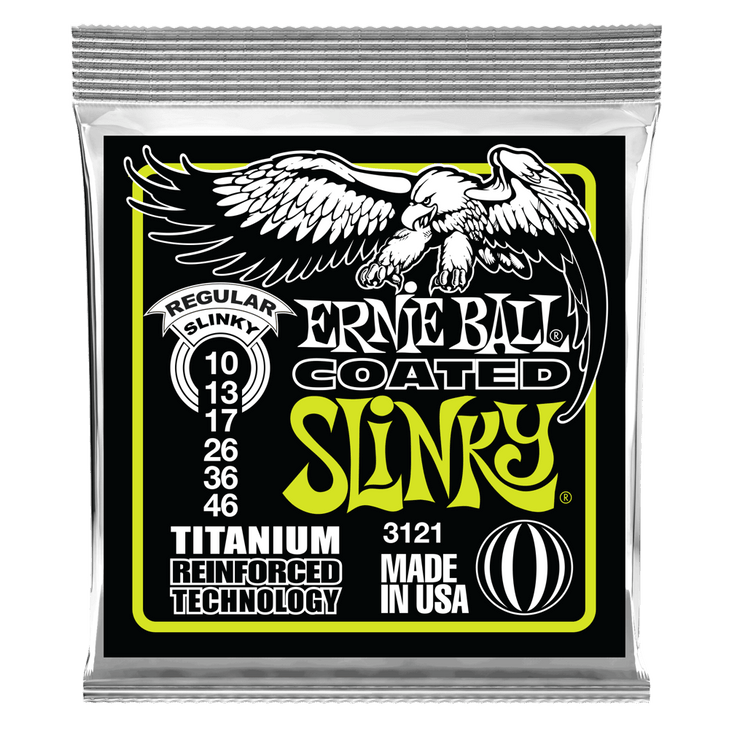 Ernie Ball Regular Slinky Coated Titanium RPS Electric Guitar Strings 10-46 Gauge