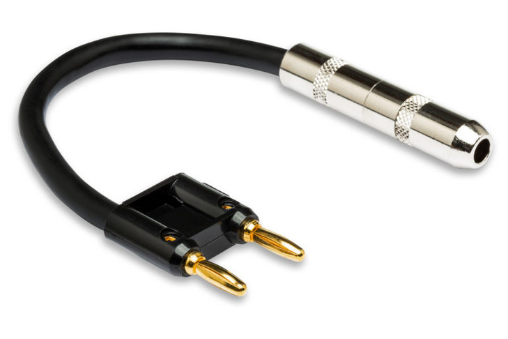 Hosa Speaker Adaptor 1/4" TS to Dual Banana