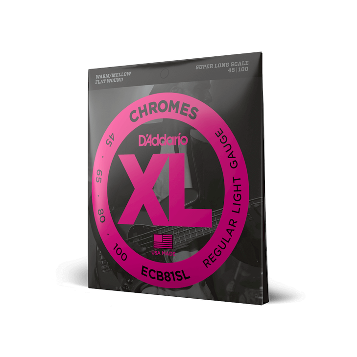 D'addario ECB81SL Chromes Bass, Light, 45-100, Super Long Scale