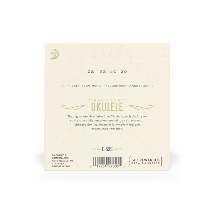 D'addario Black Nylon Soprano Ukulele Strings