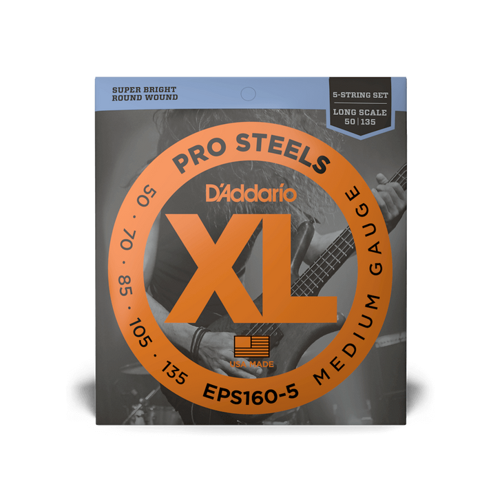 D'addario XL ProSteels Bass 5 Set 50-135