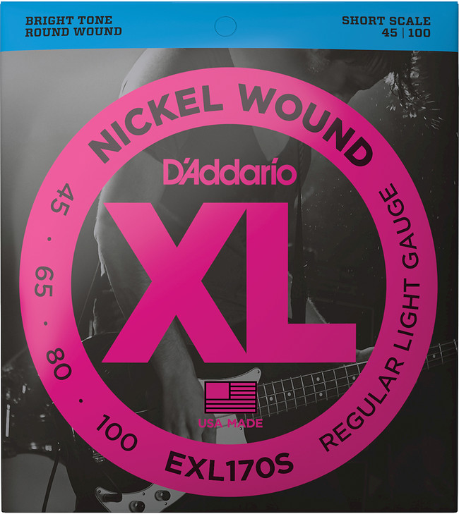 D'Addario EXL170S Regular Light Short Scale .045-.100 4-String