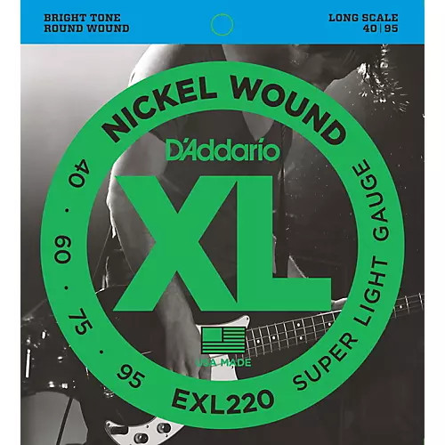 D'Addario EXL220 Long Scale Super Light Bass Strings 40-95