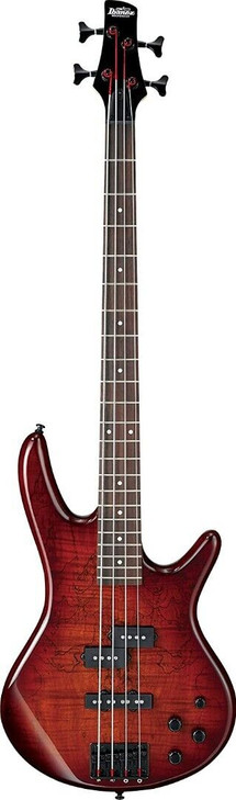 Ibanez - GSR200SM - 4-String Electric Bass Guitar - Rosewood Fretboard - Charcoal Brown Burst
