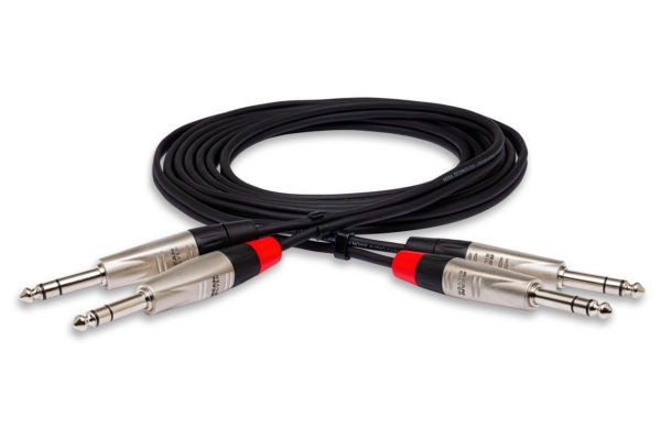 Hosa HSS010X2 Stereo Dual 1/4 in TRS to Same