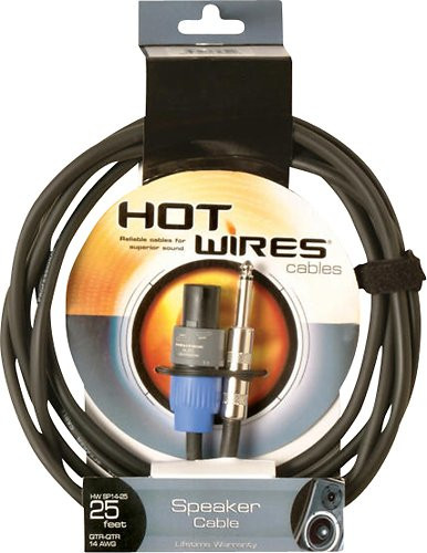 Hot Wires Speakon to 1/4 in 25ft Speaker Cable