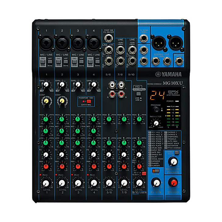 Yamaha - MG10XU - Stereo Mixer w/ Effects and USB - 10-Input