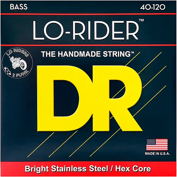 DR LO-RIDER™ - Stainless Steel Bass Strings: 5-String Light 40-120