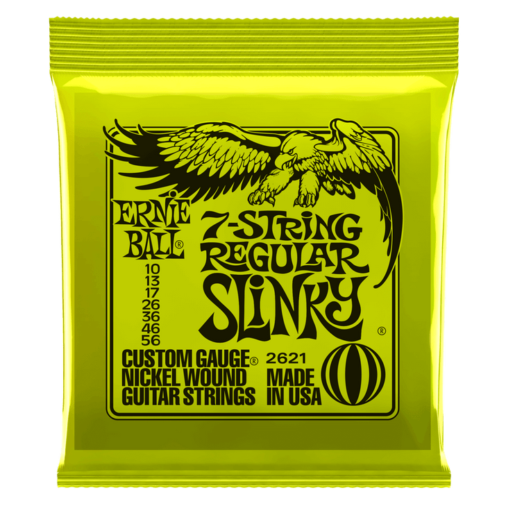 Ernie Ball Regular Slinky Nickel Wound 7-String Electric Guitar Strings 10-56 Gauge