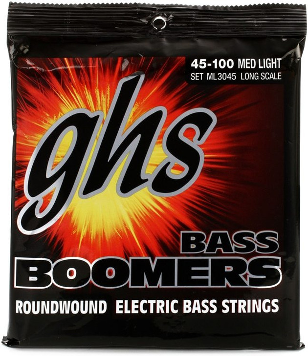 GHS Bass Boomers Long Scale 45-100 Med Light 4-String