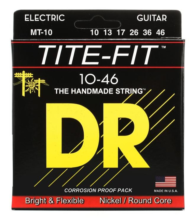 DR TITE-FITÃ¢â€žÂ¢ - Nickel Plated Electric Guitar Strings: Medium 10-46