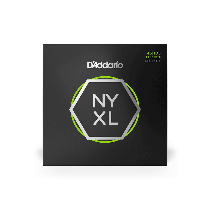D'Addario NYXL45105 Nickel Wound Bass Guitar Strings - .045-.105 Light Top/Medium Bottom, Long Scale