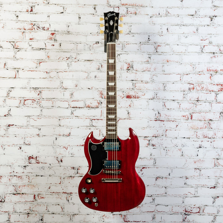 Gibson - SG Standard '61 - Left-Handed Electric Guitar - Vintage Cherry with  Hardshell Case (SG6100LVENH1)