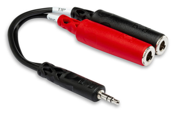 Hosa YMP-137 Stereo Breakout, 3.5mm TRS to Dual 1/4" TSF