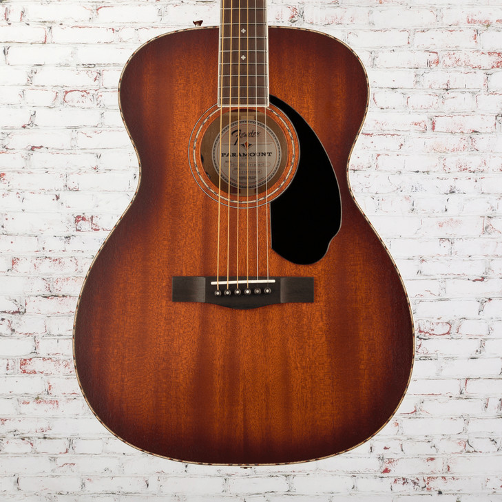 Fender Paramount PO-220E Orchestra, All Mahogany, Ovangkol Fingerboard, Aged Cognac Burst