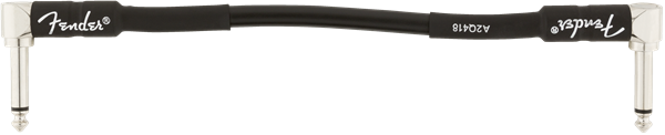 Fender Professional Series Instrument Cables, Angle/Angle, 6", Black
