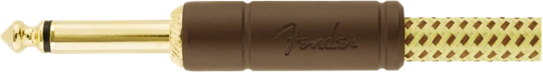 Fender Deluxe Series Instrument Cable, Straight/Angle, 15', Tweed
