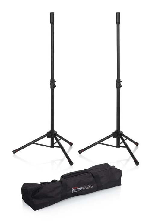 Frameworks by Gator - GFWSPK0250SET - Mini Speaker Stand - Pair w/ Bag (GFWSPK0250SET)