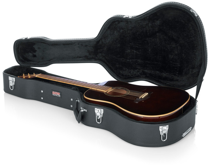 Gator - GW-DREAD - Dreadnaught Guitar Deluxe Wood Case - Black