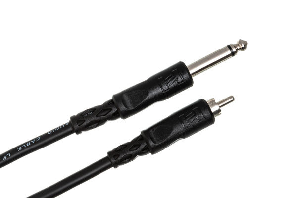 Hosa Unbalanced Interconnect, 1/4 in TS to RCA, 5 ft