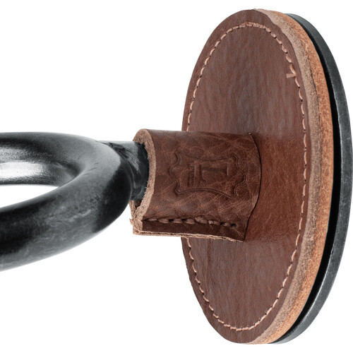 LEVY'S Smoke Forged Guitar Hanger w/ Brown Leather