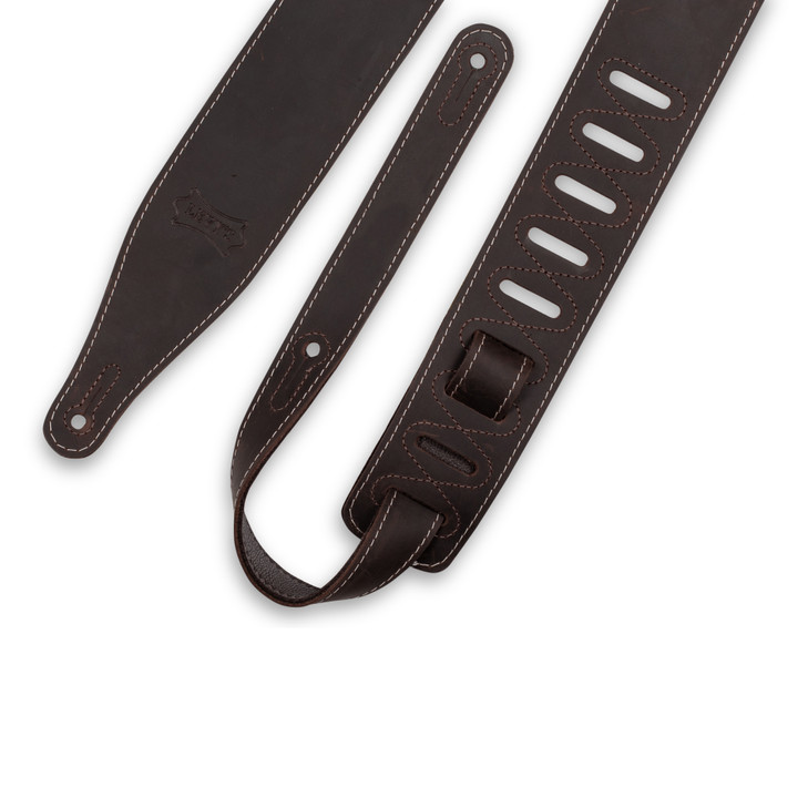 Levy's 2.5" Pull-Up Butter Leather Guitar Strap - DBR