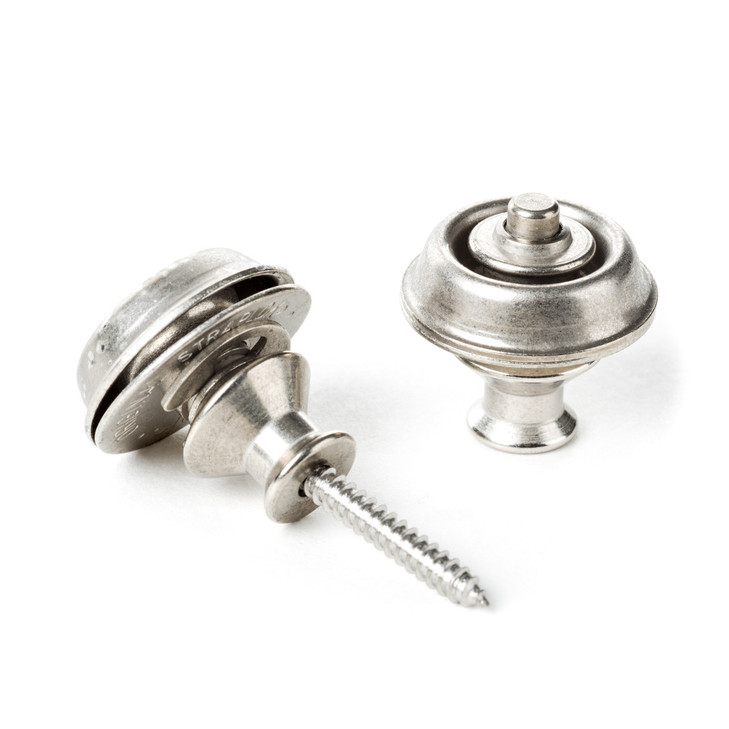 Dunlop - SLS1035VN - Dual-Design Strap Retainers - Set - Vintage Nickel