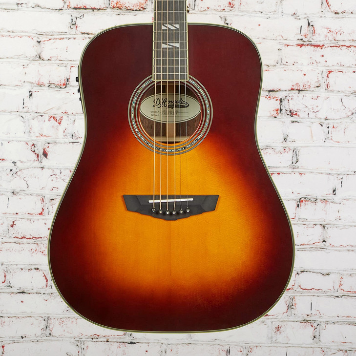 D'Angelico Excel Lexington Acoustic-Electric Dreadnought Vintage Sunburst w/ Hardshell Case, B-stock 