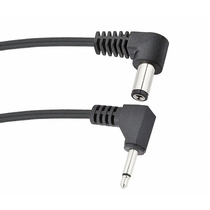 Voodoo Lab - PPMIN-R - Pedal Power Cable - 2.1mm right-angle barrel to 3.5mm right-angle mini plug
