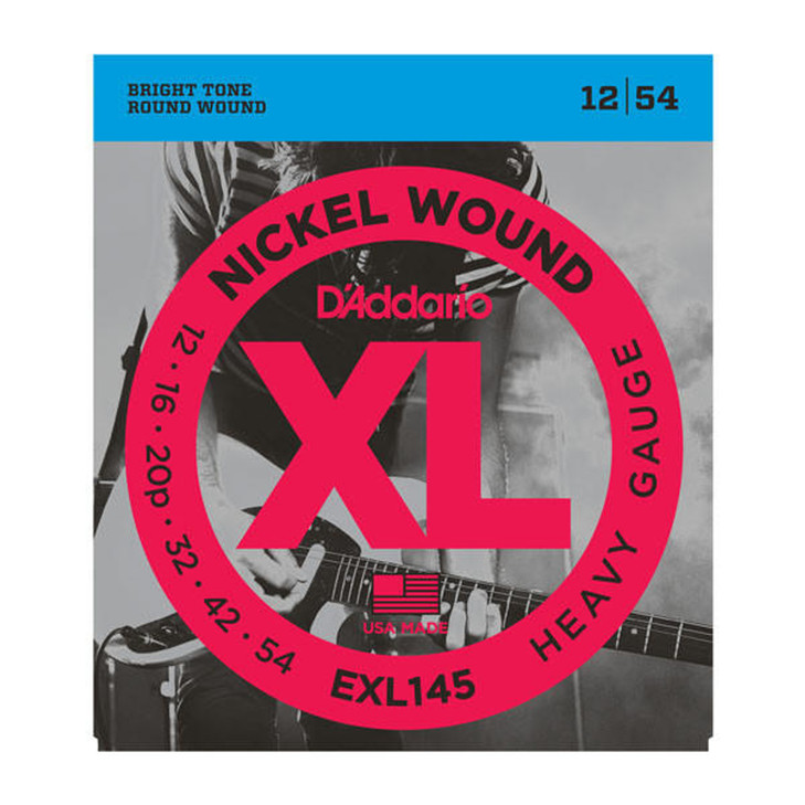 D'addario EXL145 12-54 Heavy Plain Third, XL Nickel Electric Guitar Strings