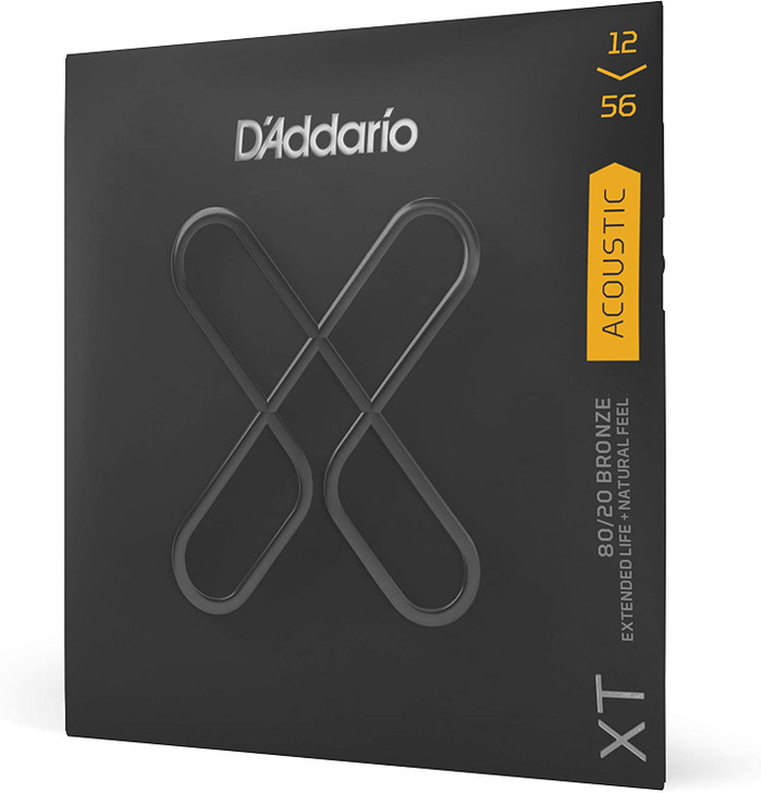 D'addario XTABR1256 2-56 Light Top/Medium Bottom, XT 80/20 Bronze Coated Acoustic