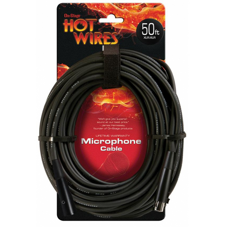 Hot Wires Microphone Cable (50', XLR-XLR)