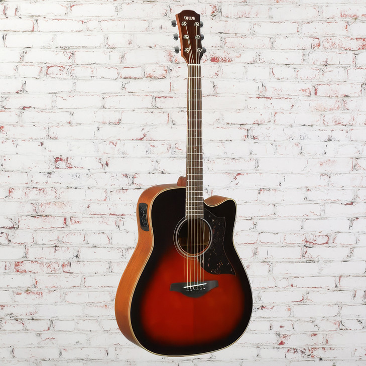 Yamaha - A1M Acoustic-Electric Guitar with  Folk Cutaway - Mahogany - Tobacco Brown Sunburst (A1M TBS)
