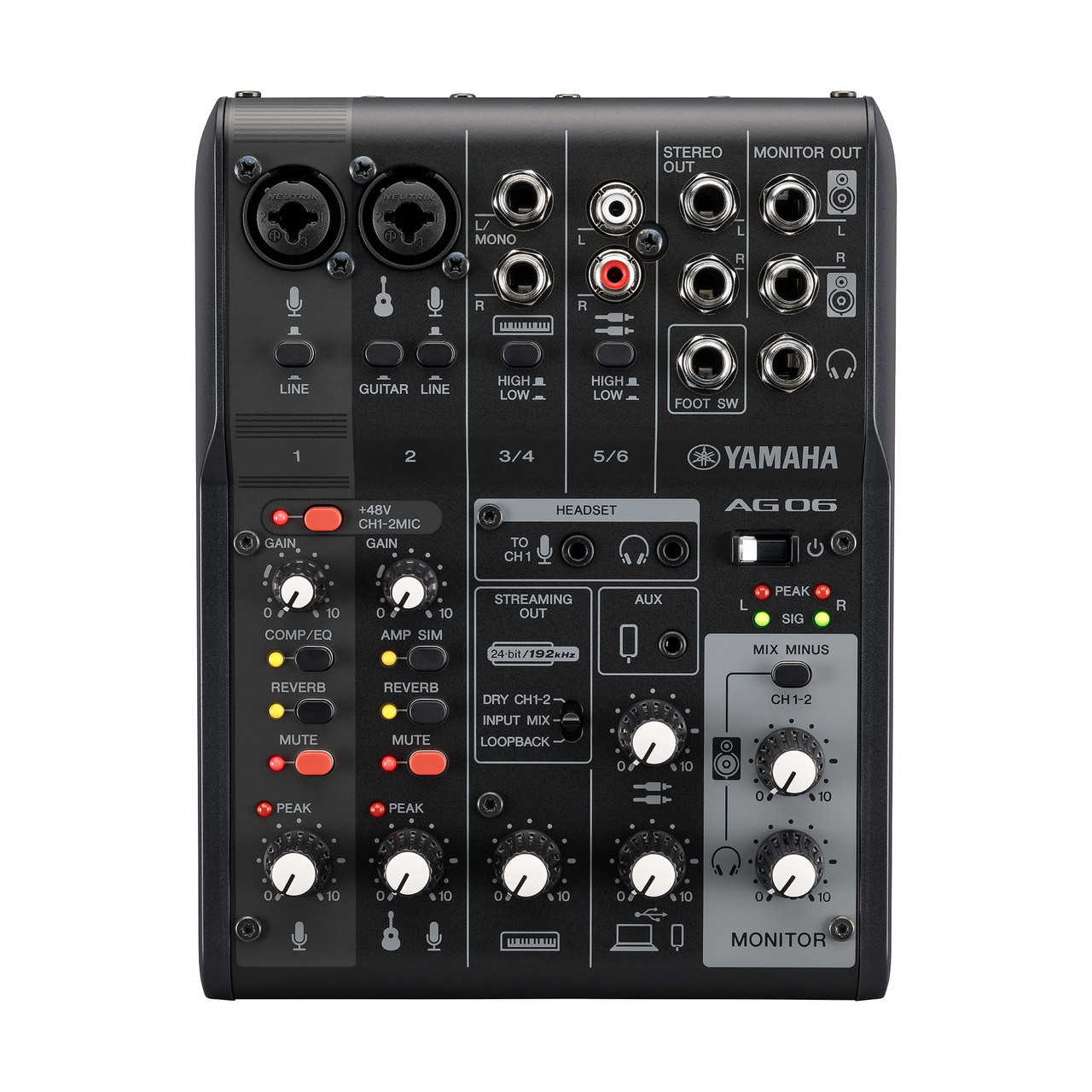 DTM・DAW AG06 Yamaha - AG06 MK2 - Mixer/USB Interface for IOS/Mac/PC - 6-Channel
