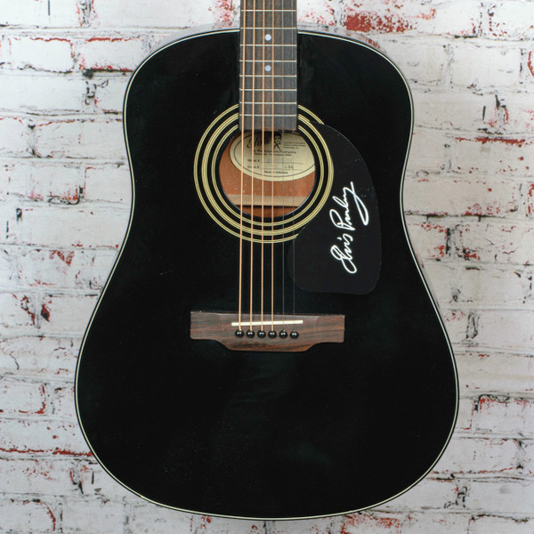 Elvis - EE-101/BK - Dreadnought Acoustic Guitar - Black x6080 USED