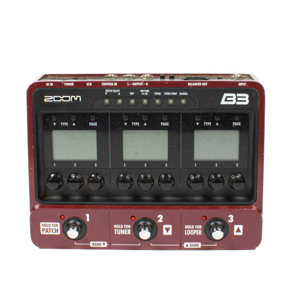 Zoom B3 Bass Effects and Amp Simulator Pedal with Box USED
