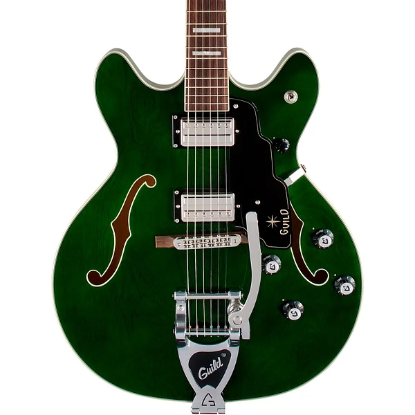 Meta Starfire Guild - Starfire Deluxe DC GVT - Semi-Hollow Electric Guitar - Emerald ...