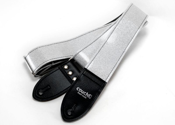 Couch - L072 - Vinyl Guitar Strap - Silver Sparkle Luggage (L072)