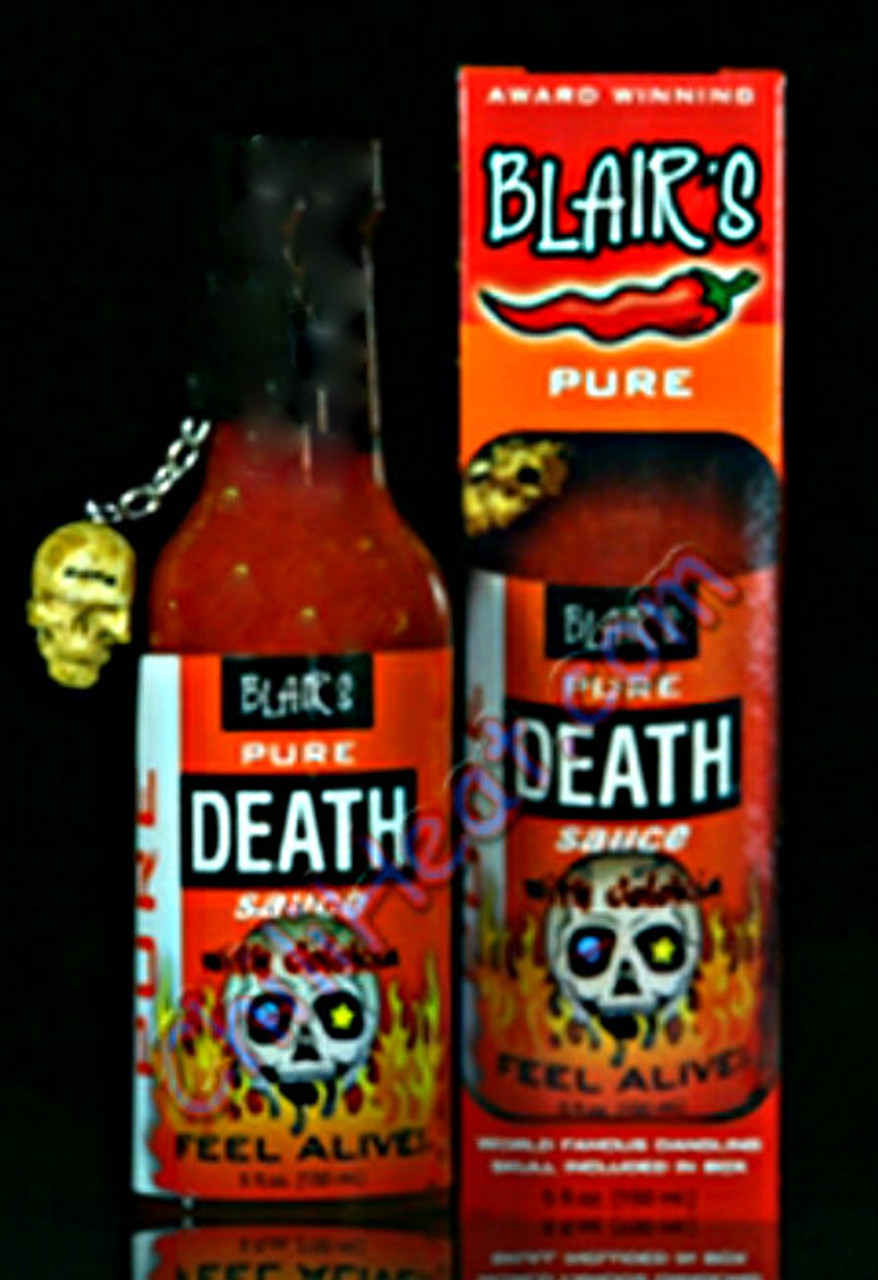 Blair's Original Death Sauce with Chipotle and Skull Keychain
