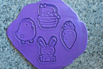 Easter set cutter and embosser, bunny, chick, basket, carrot