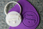 Happy Anniversary - style 2 cutter and embosser