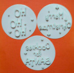 Christmas cookie cutter set of 3 embossers and 1 round cutter