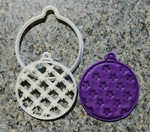 Christmas baubles cookie cutter set of 4 embossers and 1 cutter