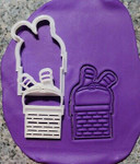 Santa stuck in chimney cutter and embosser