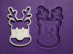 Reindeer Christmas cookie cutter and embosser